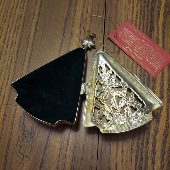 Lenox Christmas Ornament Silverplate Kirk Stieff Vintage 1990 Giving Tree W/ Tag - Picture 9 of 13